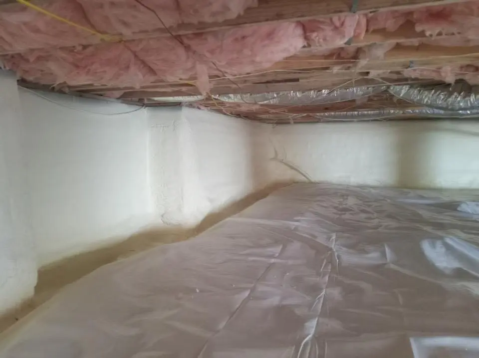 Crawl space encapsulation with closed-cell spray foam for Spray Foam Roofing in Neenah
